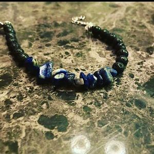 Lapiz Lazuli w/ lava beads for essential oil